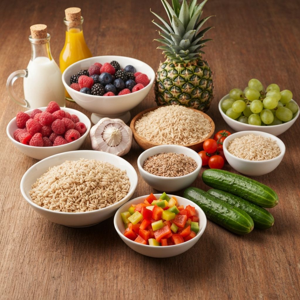 Variety of wholesome foods